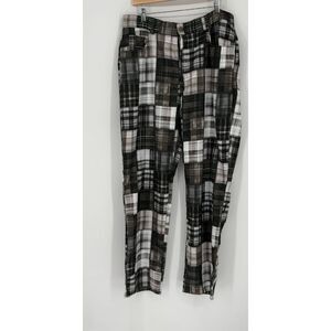 Conceptual Subculture Plaid Jean Style Pants